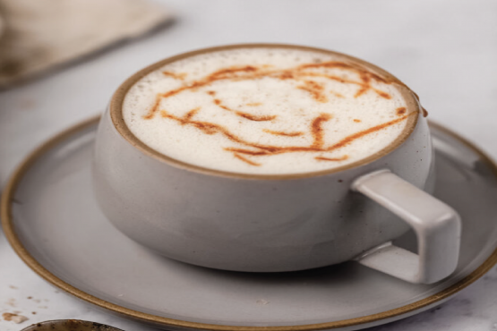 Caramel steamed milk