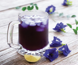 Blue rose iced tea 