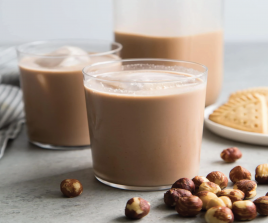 Hazelnut steamed milk